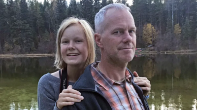 Sadie Vipond et son père.