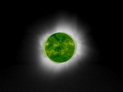 La couronne du Soleil est visible lors d’une éclipse solaire. (Image reproduite avec l’aimable autorisation de la NASA/ESA.) La couronne du Soleil est visible lors d’une éclipse solaire. (Image reproduite avec l’aimable autorisation de la NASA/ESA.)