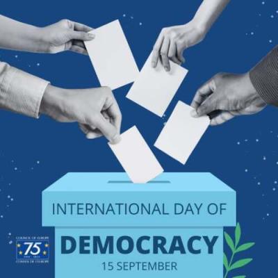 Le 15 septembre, c’est la Journée internationale de la démocratie. (Image tirée de la page Facebook du Conseil de l’Europe.)